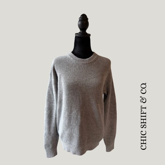 Gap For Good Crewneck Sweater - Gray, Size S - Picture 1 of 6